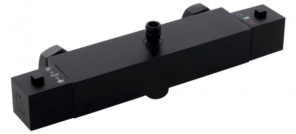 Erga Therm, falra szerelhető termosztatikus zuhanycsaptelep 150mm, fekete matt, ERG-YKA-BW.GB-THERM-BLK