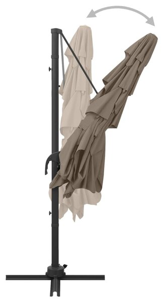 4 szintes tópszínű napernyő alumíniumrúddal 250 x 250 cm
