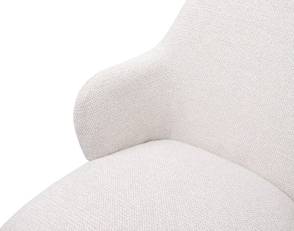 King Home AKIRA szék bézs textil kárpitozott karfával