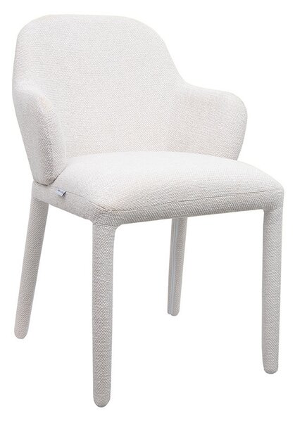 King Home AKIRA szék bézs textil kárpitozott karfával