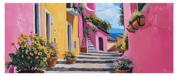 Kép - Rózsaszín sikátor (120x50 cm)