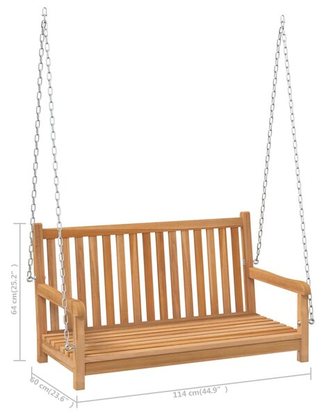 Tömör tíkfa hintapad 114 x 60 x 64 cm
