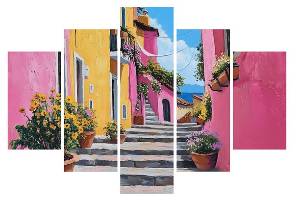 Kép - Rózsaszín sikátor (150x105 cm)