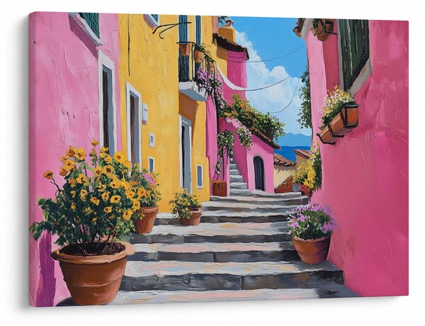 Kép - Rózsaszín sikátor (70x50 cm)
