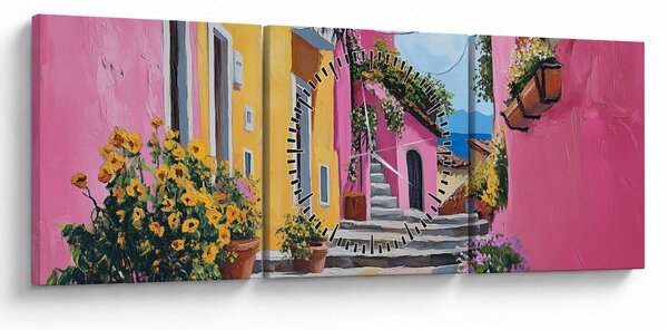Kép - Rózsaszín sikátor (órával) (90x30 cm)