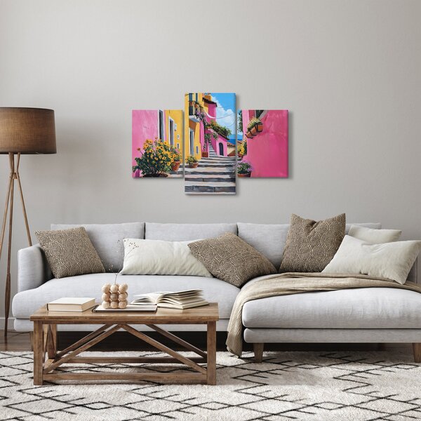 Kép - Rózsaszín sikátor (90x60 cm)