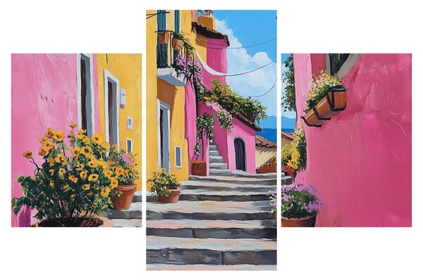 Kép - Rózsaszín sikátor (90x60 cm)