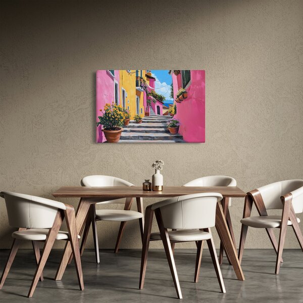 Kép - Rózsaszín sikátor (90x60 cm)