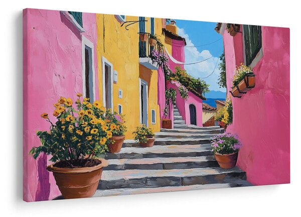 Kép - Rózsaszín sikátor (90x60 cm)