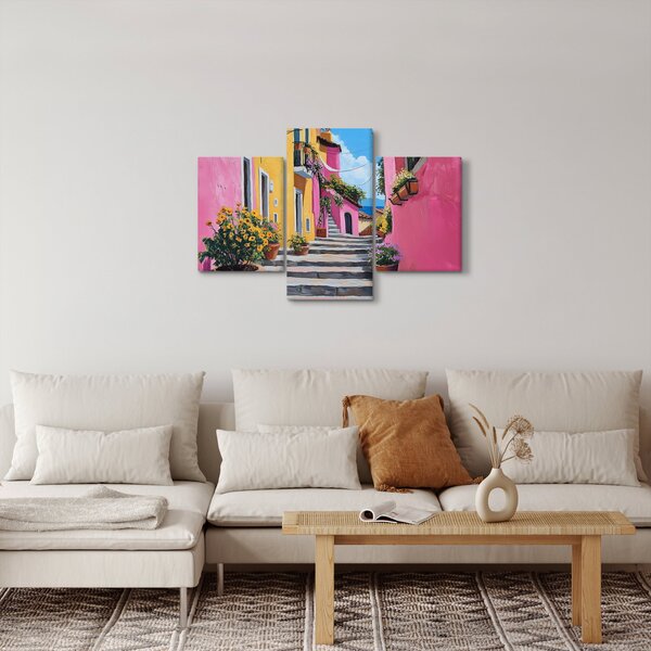 Kép - Rózsaszín sikátor (90x60 cm)