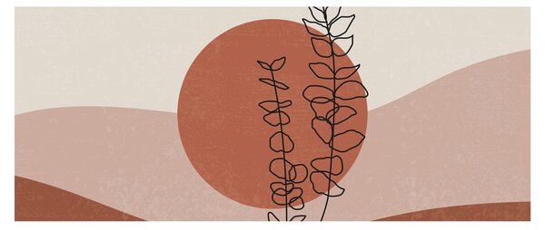 Kép - Boho levelek N⁰1 (120x50 cm)