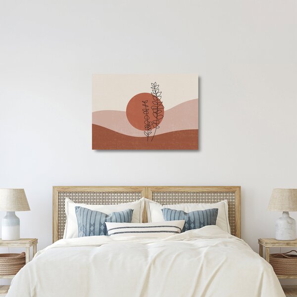 Üveg kép - Boho levelek N⁰1 (70x50 cm)