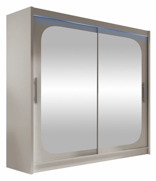 Gardróbszekrény Closico Pallor VIII, Laminált forgácslap, 215x180x58cm, Kasmír