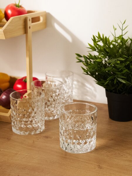 Sinsay - Pohárkészlet dombornyomott mintával 4 pack - clear