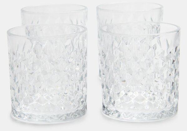 Sinsay - Pohárkészlet dombornyomott mintával 4 pack - clear