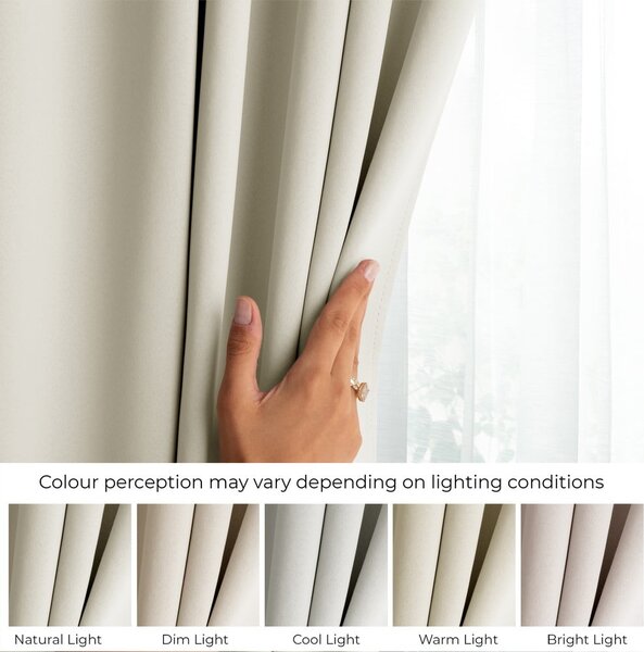 Krémszínű dimout (részleges sötétítő) függöny 140x245 cm Kierra – Restilo