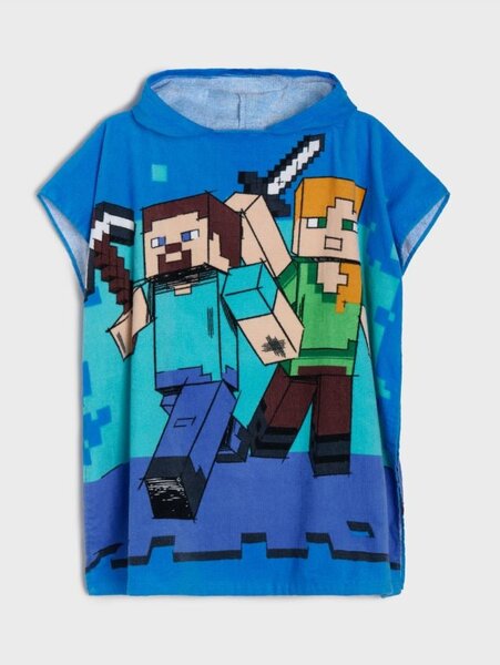 Sinsay - Kapucnis törölköző Minecraft - indigókék