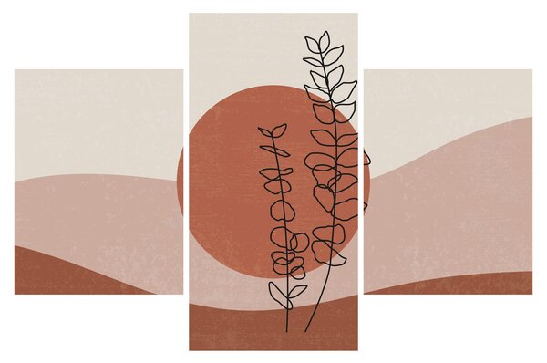 Kép - Boho levelek N⁰1 (90x60 cm)