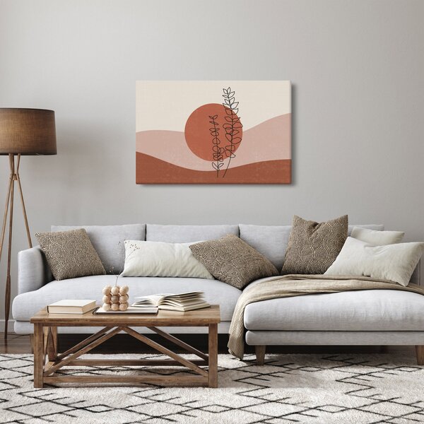 Kép - Boho levelek N⁰1 (90x60 cm)