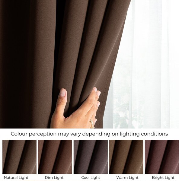 Barna dimout (részleges sötétítő) függöny 140x245 cm Kierra – Restilo