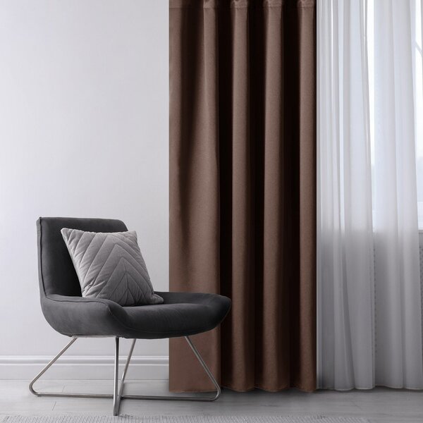 Barna dimout (részleges sötétítő) függöny 140x245 cm Kierra – Restilo