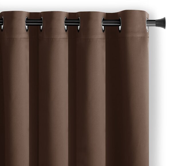 Barna dimout (részleges sötétítő) függöny 140x245 cm Kierra – Restilo