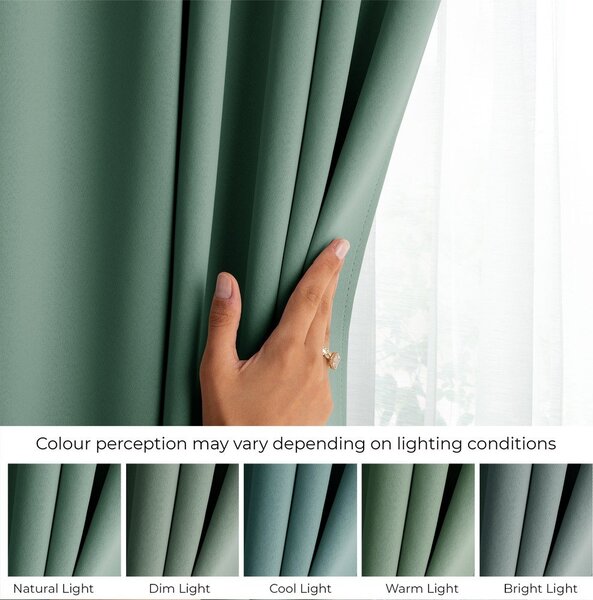 Világoszöld dimout (részleges sötétítő) függöny 140x270 cm Kierra – Restilo