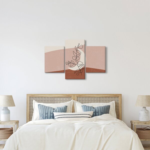 Kép - Boho levelek N⁰2 (90x60 cm)