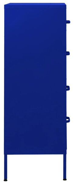 Tengerészkék acél fiókos szekrény 80 x 35 x 101,5 cm