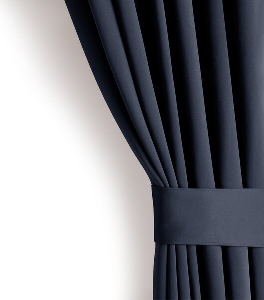 Sötétkék dimout (részleges sötétítő) függöny 140x175 cm Kierra – Restilo