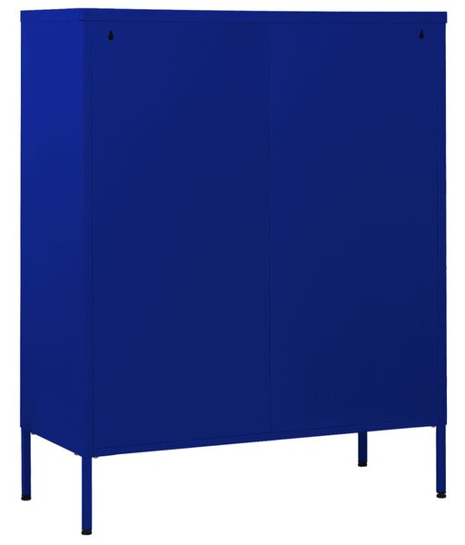 Tengerészkék acél fiókos szekrény 80 x 35 x 101,5 cm