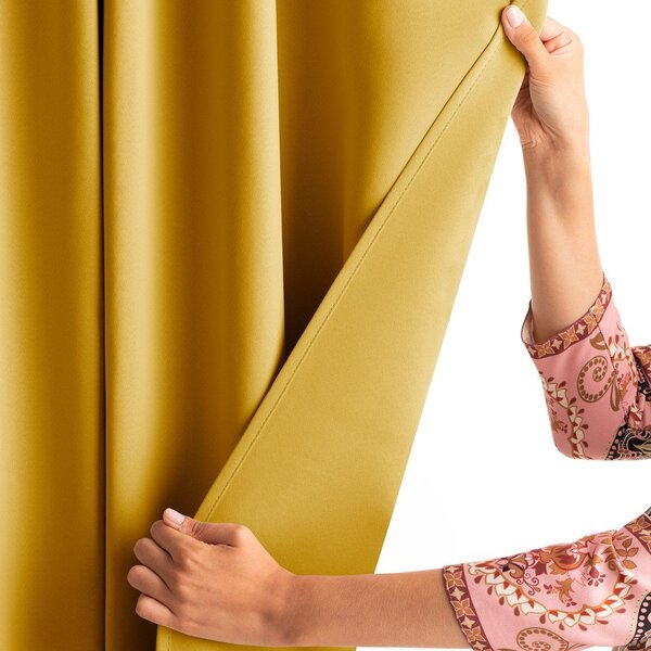 Sárga dimout (részleges sötétítő) függöny 140x245 cm Kierra – Restilo