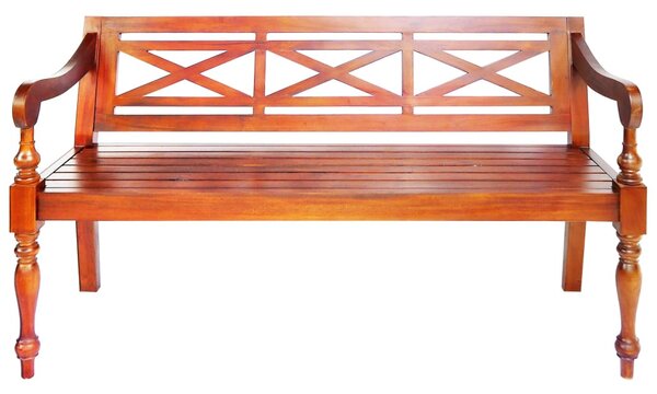 Sötétbarna tömör mahagóni Batavia pad 123 cm