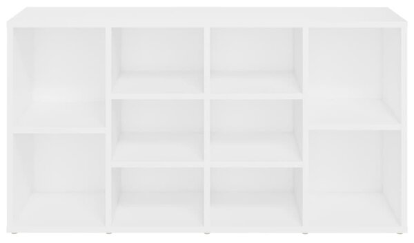 Fehér szerelt fa cipőtároló pad 103 x 30 x 55 cm