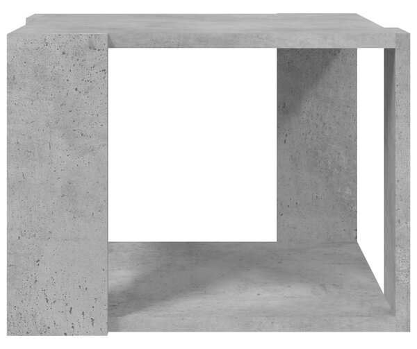 Betonszürke szerelt fa dohányzóasztal 40 x 40 x 30 cm
