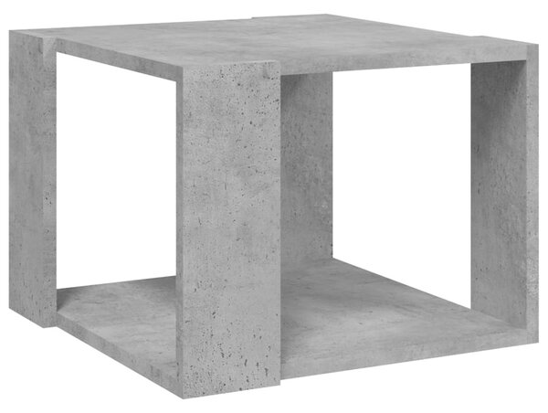 Betonszürke szerelt fa dohányzóasztal 40 x 40 x 30 cm