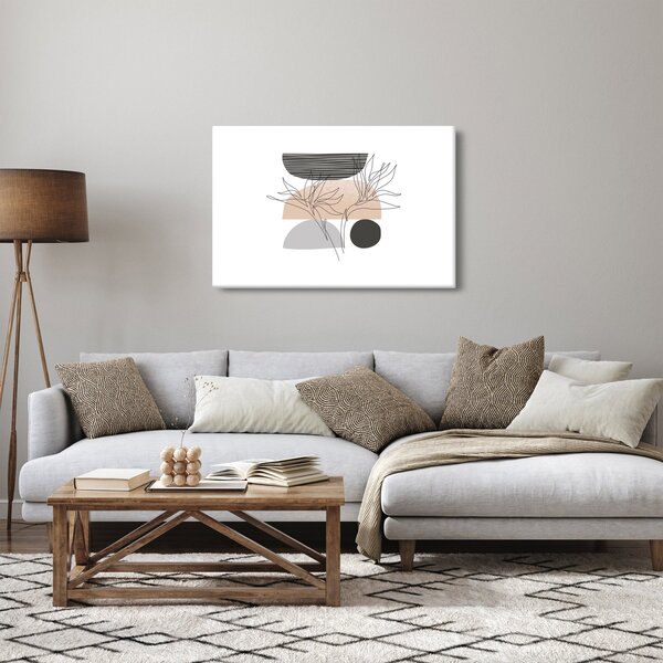 Kép - Vonal művészet virágok N⁰2 (90x60 cm)