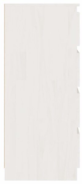 Fehér tömör fenyőfa kisszekrény 60 x 36 x 84 cm