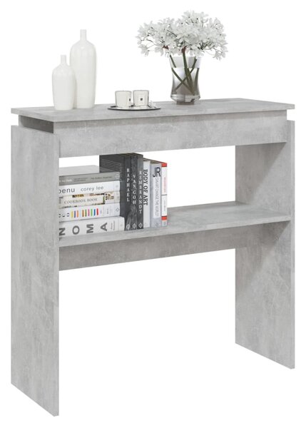 Betonszürke szerelt fa tálalóasztal 80 x 30 x 80 cm