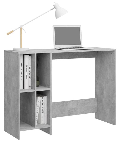 Betonszürke szerelt fa laptopasztal 102,5 x 35 x 75 cm