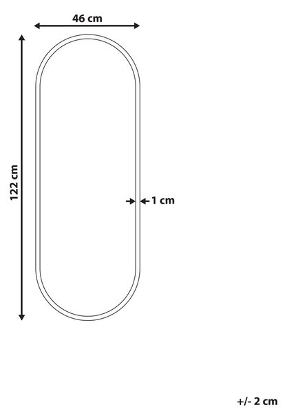 Falitükör AZEVILLE 46 cm 122 cm Fém Arany