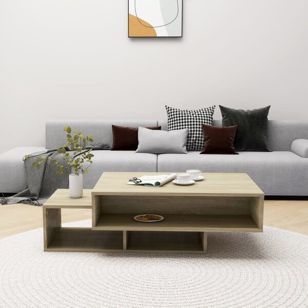 Sonoma tölgy színű szerelt fa dohányzóasztal 105 x 55 x 32 cm