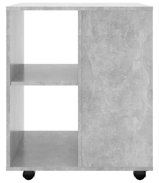 Betonszürke szerelt fa kerekes szekrény 60 x 53 x 72 cm