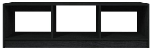 Fekete tömör fenyőfa dohányzóasztal 110 x 50 x 34 cm