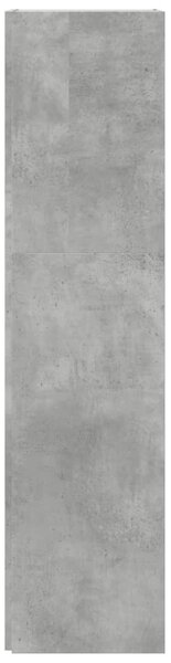 Betonszürke szerelt fa sarokszekrény 33 x 33 x 132 cm