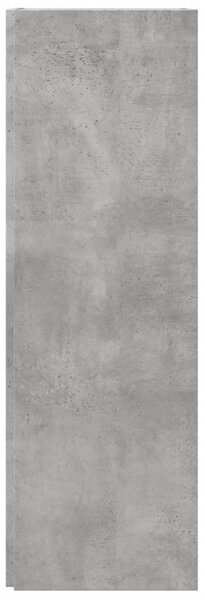 Betonszürke szerelt fa sarokszekrény 33 x 33 x 100 cm