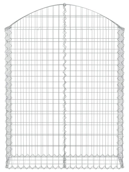Íves horganyzott vas gabion kosár 100x30x120/140 cm