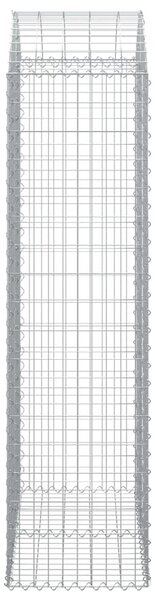 Íves horganyzott vas gabion kosár 100x50x180/200 cm