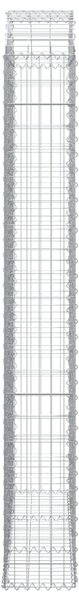 Íves horganyzott vas gabion kosár 150x30x220/240 cm