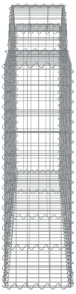 5 db íves horganyzott vas gabion kosár 200x30x100/120 cm